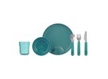 Kindergeschirr-Set MEPAL Kindergeschirr Mio 6er Set, blau (deep turquoise), Geschirr-Sets, Kindergeschirr-Set