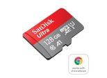 SANDISK Speicherkarte microSDXC Ultra, + SD-Adapter für Chromebooks, grau, 128 GB, Speicherkarten, Speicherkarte