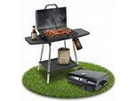 Sommertal BBQ928 2in1 Elektrogrill mit Deckel | Tischgrill & Standgrill elektrisch | Antihaft-Grillplatte + Grillrost | 2180W