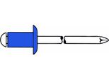 Gesipa 1433569 Rivetti Ciechi (Ø X L) 3 Mm X 10 Mm Acciaio Acciaio 100 Pz