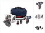 Trapano Avvitatore A Batteria Bosch Gsr 10.8-2-Li Professional Con 2 Batterie Da 2,0 Ah, Caricabatterie E 39 Accessori In Borsa