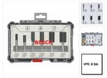 Bosch - Testa Di Taglio - Per Legno Tenero, Legno Duro - 6 Pezzi - 6 Mm, 8 Mm, 10 Mm, 12 Mm, 16 Mm, 20 Mm - Cilindrica - Lunghezza: 54 Mm, 50 Mm, 60 Mm (2607017465)