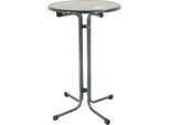 Tavolo Alto Ø 70 Cm - Piano In Melamina