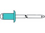 Gesipa Rivetto Cieco A2 Va Tassello Piatto 3 X10Mm 500 Pz