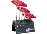 Wiha Set Di Chiavi A Spillo Con Impugnatura A Croce Esagonale 7 Pezzi I Incl. Supporto Da Banco I Nichelato Lucido I Set Di Chiavi A Spillo Con Impugnatura A T (00953)