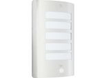 Brillante Applique Da Esterno Argentata Todd | Applique IP44 Con Rilevatore Di Movimento Regolabile | Altezza 29 Cm | 1X Presa E27 Max. 60W | Metallo/Plastica