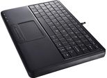 Perixx PERIBOARD-510 H Plus Us Perixx PERIBOARD-510 H Plus, Super Mini Tastiera Con Touchpad, Hub Usb A 2 Vie, Cavo Usb, Layout Usa