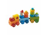 Haba Treno Esploratore A Ghirigori Colorati, 16 Pezzi, Vagone In Legno, Vagone Da Tirare, Vagone Giocattolo, Blocchi Da Costruzione In Legno, Giocattolo, 5126
