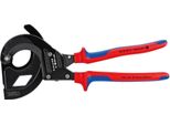 Knipex 95 32 315 A Tagliacavi (Principio Del Cricchetto) Per Cavi Armati In Acciaio (Cavi Swa) Con Guaine Multicomponente Laccato Nero 315 Mm