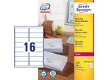 Etichette Indirizzo 99,1X33,9 Mm Riciclate 100 Fogli/1600 Etichette Bianco Confezione Da 5