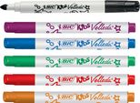 Bic Kids Pennarello Per Lavagna Bianca Velleda Mini, Confezione In Blister Da 6 Pezzi