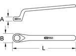 Ks Tools Chiave Ad Anello Isolata, A Gomito, 6 Mm, 117.1306