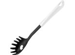 Cucchiaio Per Spaghetti Fackelmann 32,5 Cm Arcadalina, Cucchiaio Per Pasta Con Pratico Manico, Cucchiaio Per Pasta Con Parte Funzionale In Plastica Per Pentole E Padelle Rivestite (Colore: Bianco/Nero)