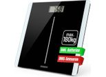 Monzana Bilancia Pesapersone Digitale 180Kg Sensori Dms Tecnologia Step-On Display Lcd Pesa Persone
