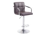Clp Sgabello Da Bar Lucy V2 Regolabile In Altezza E Girevole, Cromo Marrone