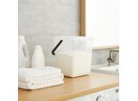 Rotho Basic, Contenitore 9L Con Coperchio E Maniglia, Plastica (Pp) Senza Bpa, Trasparente/Blu, 5Kg/9L (23,0 X 22,5 X 27,0 Cm)