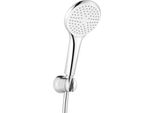 Kludi Freshline Set De Douchettes Pour Bain 1S, Avec Un Type De Jet, Montage Mural, Chrome, 6785005-00, 6785005-00