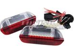2X Led Smd Porta Illuminazione Illuminazione Interna Rosso / Bianco # 1 Per Vw Seat Skoda