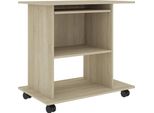 Scrivania Sonoma Rovere 80X50X75 Cm Materiale A Base Di Legno