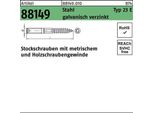 Art 88149 Bullone Di Sospensione In Acciaio Tipo 23E M 8 X 80 Zincato Gal Zn S 100 Pz