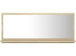 Specchio Da Bagno Rovere Sonoma 90X10,5X37 Cm Materiale A Base Di Legno