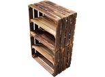 Holzkisten Mit Regalfach Lang 50 X 40 X 30Cm Geflammt Vintage