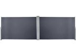 Karpal Doppia Tenda Da Sole Laterale Antracite Con Estensibile Resistente Ai Raggi Uv Balcone Terrazza Giardino Parchi Giochi Privacy Schermo 180X600Cm