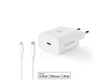 Caricatore Da Parete | 20 W | Funzione Di Ricarica Rapida | 1,67 A / 2,22 A / 3,0 A | Numero Di Uscite: 1 | USB-C™ | Cavo Lightning A 8 Pin (Libero) | 1,00 M | Selezione Automatica Della Tensione.
