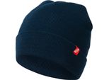 Cappello In Maglia Nitras Con Tesa Arrotolata, Fodera Invernale, 731 Blu Navy