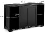 Credenza Costway, Mobile Da Cucina Con Ante Scorrevoli, Ripiano Regolabile In Altezza, Mobile Laterale Per Cucina, Sala Da Pranzo E Soggiorno, 107 X 33 X 60 Cm