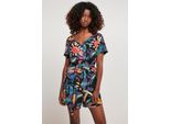 Tuta Da Donna Urban Classics Ladies Short Viscose Belt Jumpsuit Blackfruity - Xs