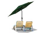 Jopassy Ombrellone Da Giardino Da 2,7 M Ombrellone Da Balcone UV40+ Resistente All'acqua Con Led Solare, Verde, 2,7 M