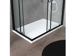 Box Doccia 70X90 H 190 Profilo Nero Opaco Cristallo Trasparente | City