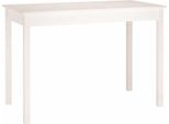 Tavolo Da Pranzo Bianco 110X55X75 Cm In Legno Di Pino Massiccio