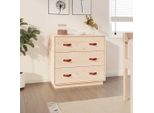 Credenza 80X40X75 Cm In Legno Di Pino Massiccio