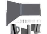 Swanew Tenda Laterale Tenda Laterale Estensibile In Alluminio Tenda Da Giardino Protezione Dal Sole Protezione Dalla Pioggia 180X600 Grigio