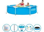 Piscina Intex Telaio In Metallo 244X51 Cm - Pacchetto Piscina