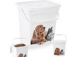 Orion | Contenitore Per Alimenti Per Animali Domestici Con Coperchio - 6 Litri - Contenitore Per Alimenti In Latta - Trasparente - Per Alimenti Per Cani E Gatti