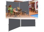 Tenda Laterale Jopassy Tenda Laterale Estensibile In Alluminio Tenda Da Giardino Protezione Solare Protezione Dalla Pioggia 180X600 Grigio
