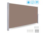 Tenda Laterale Jopassy Tenda Laterale Estensibile In Alluminio Tenda Da Giardino Protezione Solare Protezione Dalla Pioggia 160X300 Marrone