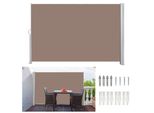 Tenda Laterale Fiqops Tenda Laterale Estensibile In Alluminio Tenda Da Giardino Protezione Dal Sole Protezione Dalla Pioggia 160X300 Marrone