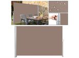 Tenda Laterale Jopassy Tenda Laterale Estensibile In Alluminio Tenda Da Giardino Protezione Dal Sole Protezione Dalla Pioggia 180X300 Marrone