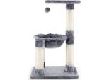 Costway Tiragraffi 64Cm Piccolo, Albero Per Gatti Con Amaca Accogliente E Grande Piattaforma E Palla Di Pelo, Tiragraffi Per Gatti, Albero Da Arrampicata, Grigio