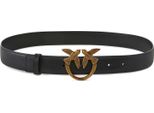 Pinko Pelle Cintura Love Berry H3 Belt W85 Black - Antique Gold Nero