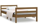 Vidaxl Letto In Legno Massiccio Marrone Miele 75X190 Cm Pino