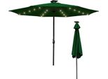 Jopassy Ombrellone Da 3,5 M UV40+ Protezione Solare Ombrellone Da Giardino Ombrellone Da Spiaggia Led Solare, Verde