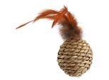 Giocattolo Magic Cat Palla Di Paglia Con Piume 9 Cm 1 Pezzo