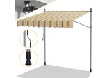 Yakimz Tenda Da Sole Tenda Da Sole Con Morsetti Tenda Da Sole Per Balcone Tende Da Sole Resistenti Ai Raggi Uv Tenda Da Sole Con Braccio Articolato Giallo Blu 3M