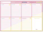 Blocco Agenda Settimanale A4 Carouge Blu E Rosa Ita
