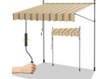 Swanew Tenda Da Sole Tenda Da Sole A Morsetto Tenda Da Sole Per Balcone Tende Da Sole Resistenti Ai Raggi Uv Tenda Da Sole Con Braccio Articolato Giallo Blu 4M